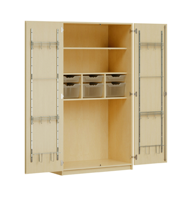 Musikschrank MU6, Buche hell/Transparent