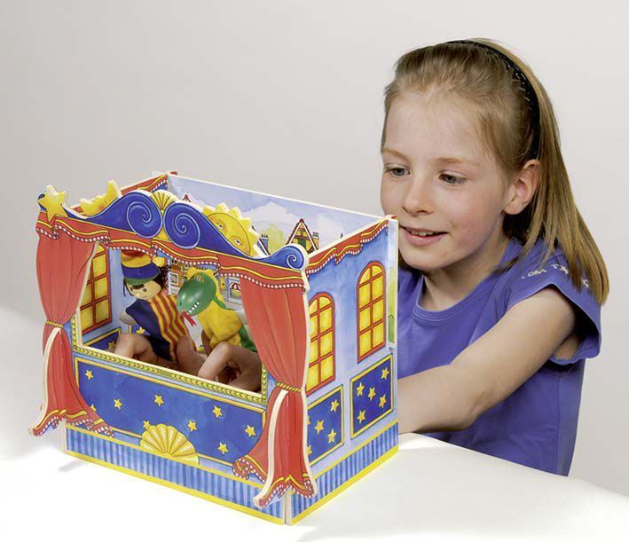 Fingerpuppen-Theater mit 5 Kulissen