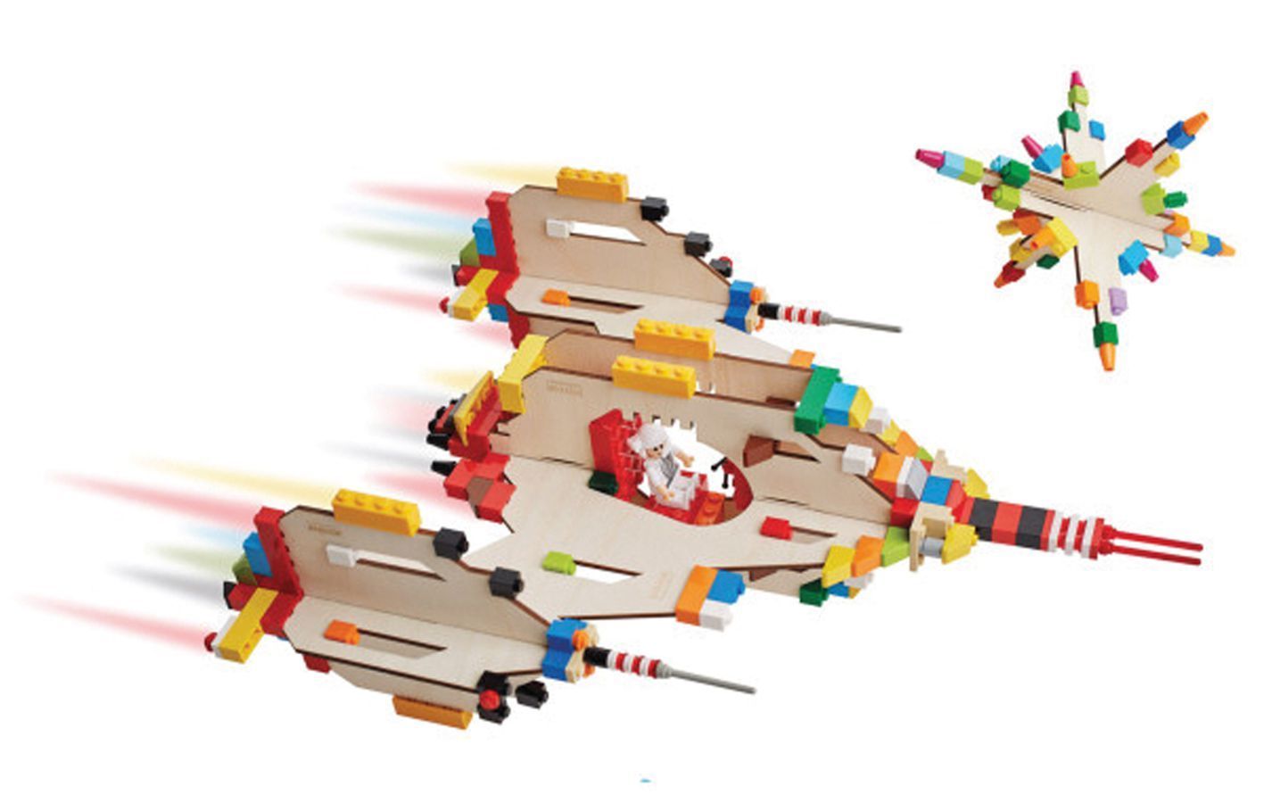 3D Puzzle für Bausteine, Raumschiff
