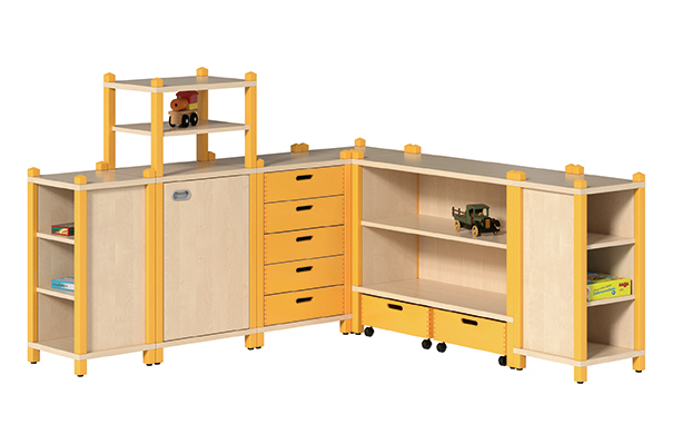 ST Regalsystem Ole, Höhe 80/120, 3 Dekore/9 Farben