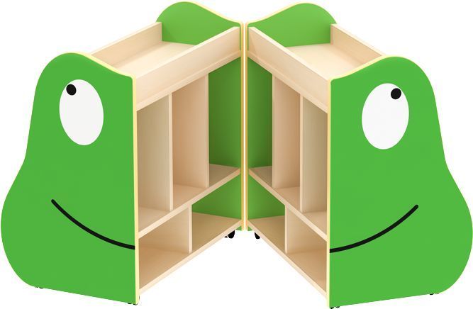 Bücherkiste Frosch, fahr- und klappbar