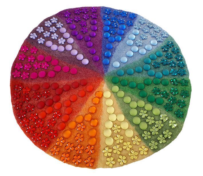 Filzmatte Farbkreis mit Funkelsteinen 241 Teile