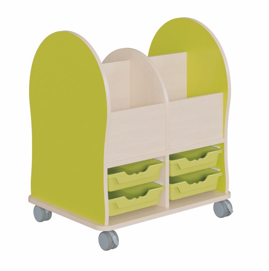 Leseratte Midi, 4 ErgoTray Boxen M