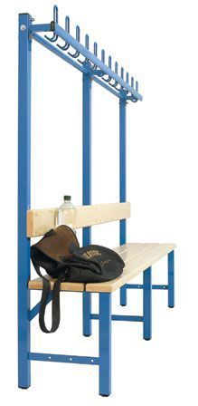 Einseitige Sitzbank, Haken nach hinten, Höhe 165 cm