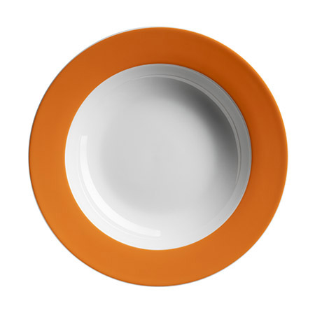 Teller COLORATA tief 21,5 cm Porzellan, orange