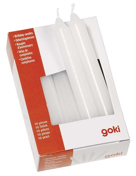 Geburtstagskerzen weiß 10 Stück