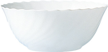Salatschale 24,0 cm Hartglas Trianon Uni weiß