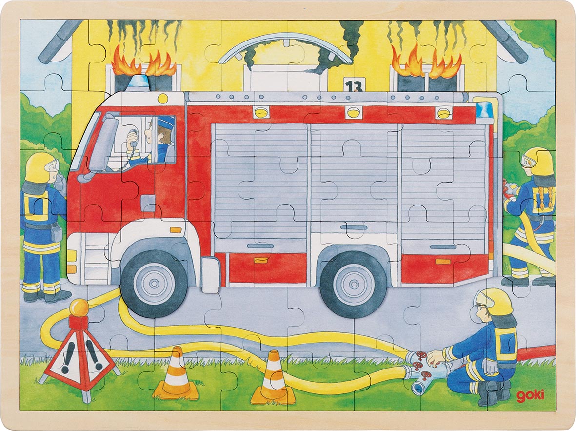 Schichtenpuzzle Feuerwehreinsatz 2 Lagen/59 T.