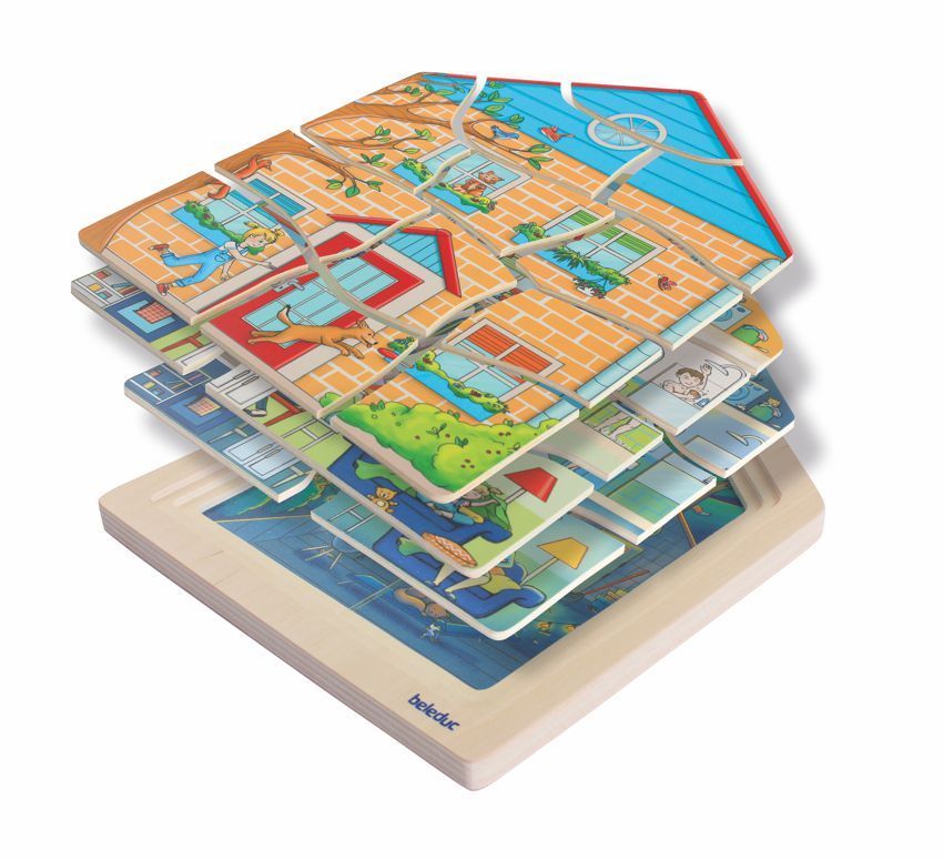 Lagen-Puzzle Zuhause 4 Lagen/33 Teile