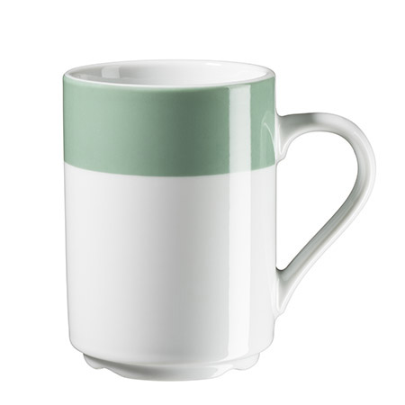 Kaffeebecher COLORATA 29 cl Porzellan, olivegrün