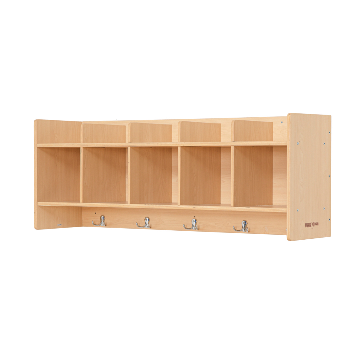 Wandgarderobe Owlaf mit 5 Fächern und Ablage