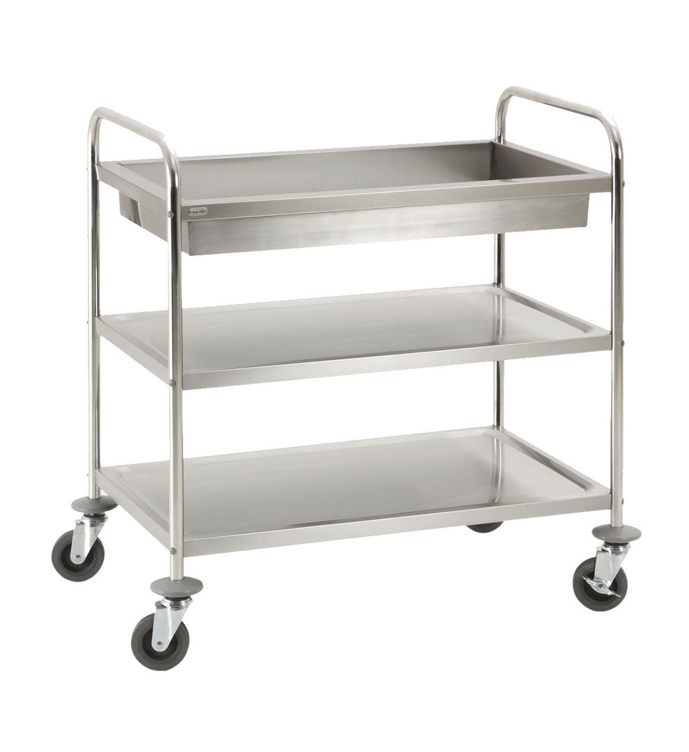 Servierwagen mit Mulde, 2 Borde 83 x 51 cm