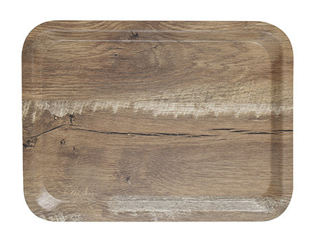 Serviertablett Melamin Holzoptik 53 x 37 cm