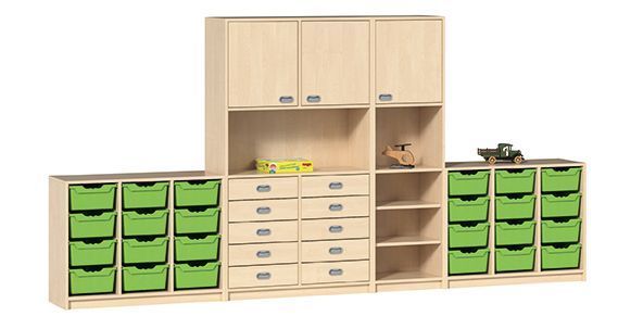 K Regalsystem Viola, Höhe 80/180, 4 Dekore/9 Farben