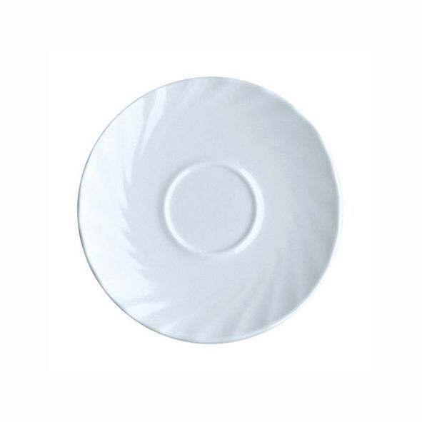 Untertasse 14,0 cm Hartglas Trianon Uni weiß