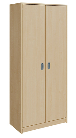 Schrank mit 2 Türen, 180 cm hoch, 78 cm breit, Birke