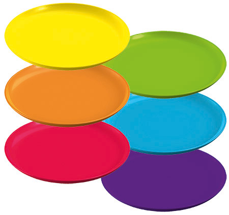 valon Essteller flach 24 cm, 6 Farben