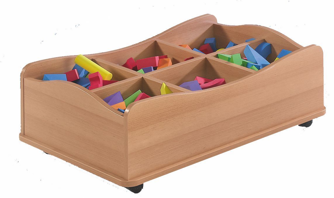 Wellenspiele- und Bücherkiste, 6 Fächer