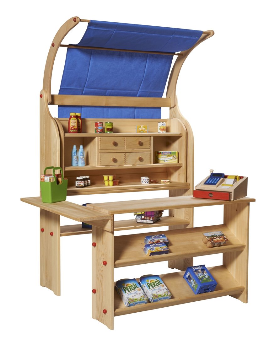 Kaufladen aus Lindenholz 4-tlg.