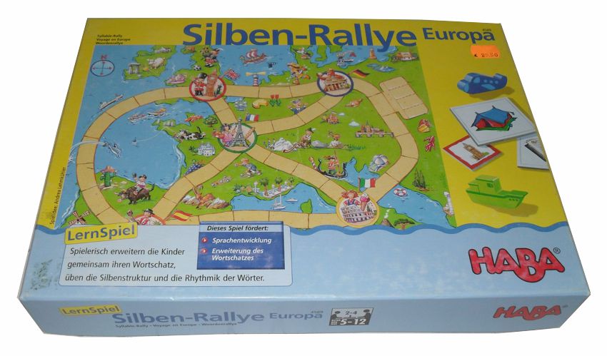 HABA Lernspiel Silben-Rallye Europa - gebraucht
