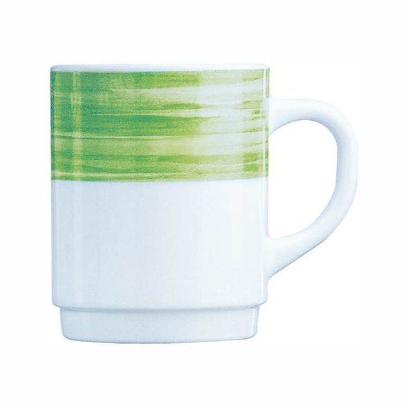 Bockbecher 25 cl Hartglas Brush Green