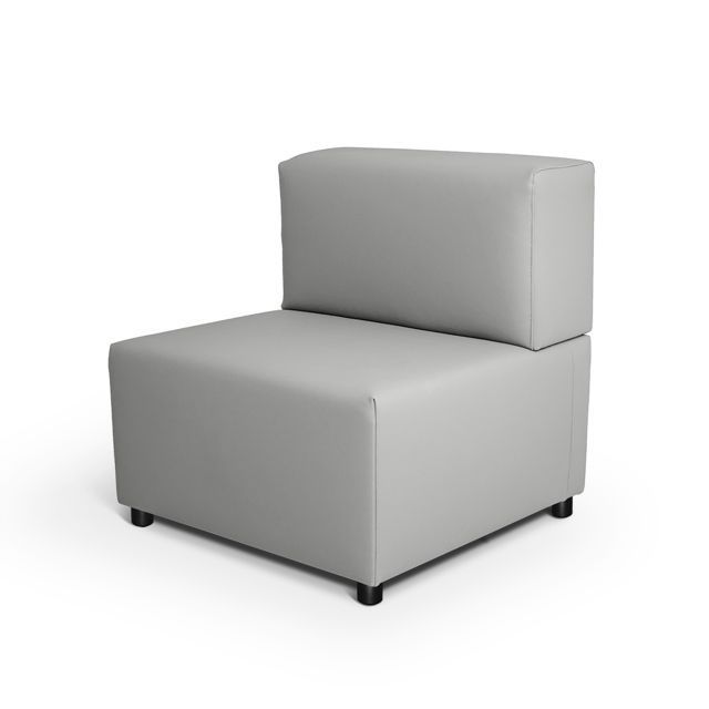 Mittelmodul Cube, SH 42 cm, Bezug Kunstleder viele Farben