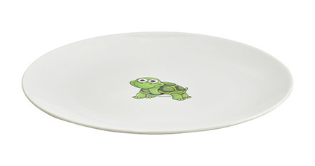 Teller flach 21 cm Porzellan, Schildkröte