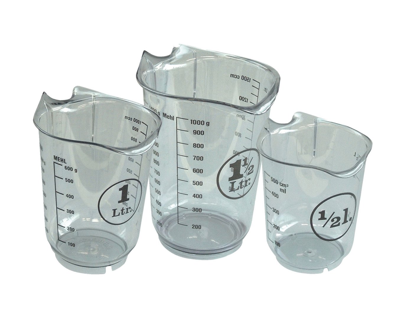 Messkanne transparent, 2 Größen