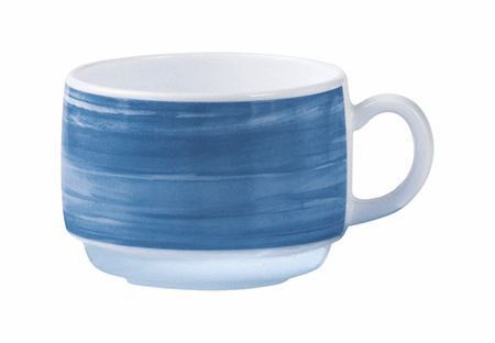 Obertasse 19 cl Hartglas Brush Blue Jean