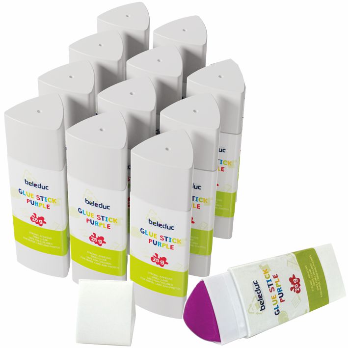 Klebestifte dreieckig, violett 25 g, 12er Set