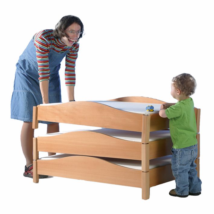 Krippen-Stapelbett mit Matratze, mit oder ohne Rollen