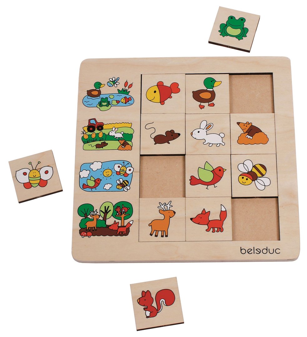 Sortierpuzzle Lebensräume 12 Teile