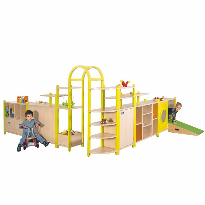 ST Regalsystem Claudia mit Versteckschrank, Höhe 80/120/173, 3 Dekore/9 Farben