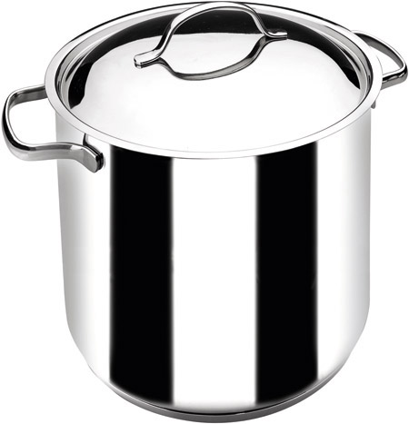 Hoher Suppentopf BASIC mit Deckel, 2 Größen