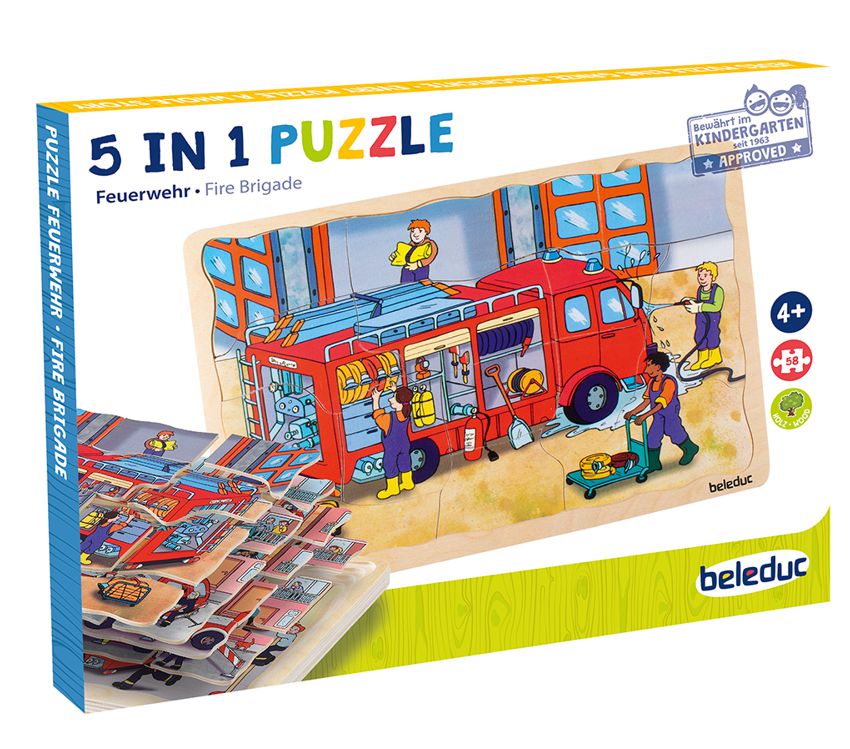Lagen-Puzzle Feuerwehr 5 Lagen/58 Teile