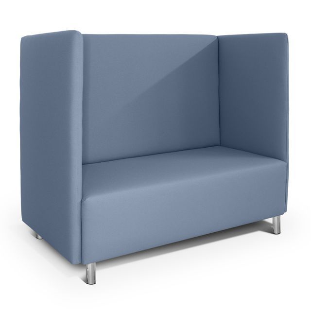 Schallschutzsofa Cube, SH 43 cm, Stoff B1 19 Farben