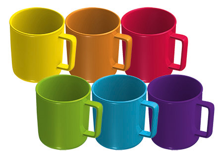 valon Henkelbecher 0,20 l, 6 Farben