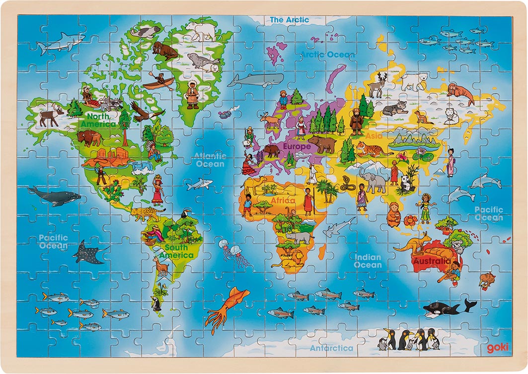 Einlegepuzzle Welt 192 Teile