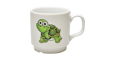 Henkelbecher 20 cl Porzellan, Schildkröte