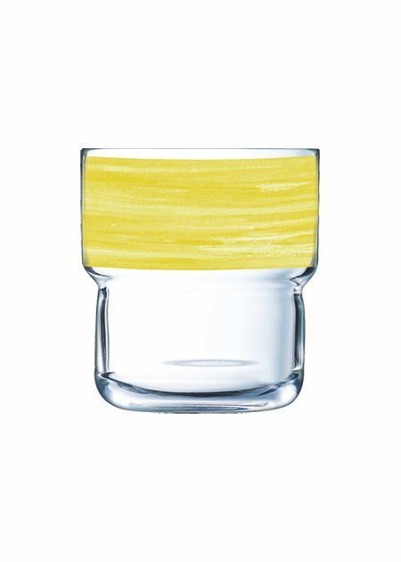 Stapelglas Brush Yellow 22 cl