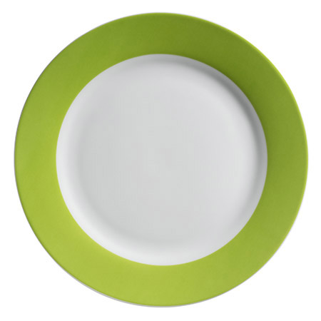 Teller COLORATA flach 24 cm Porzellan, hellgrün