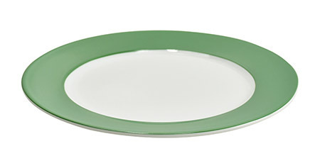 Teller Vision flach 21 cm Porzellan, grün
