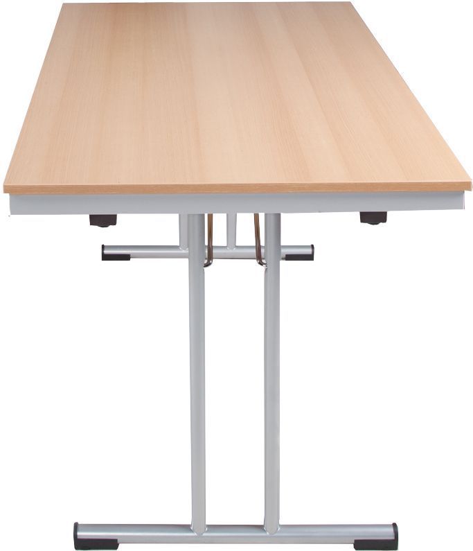 Klapptisch melaminbeschichtete Platte, T-Fuß-Gestell, 3 Größen, 4 Dekore