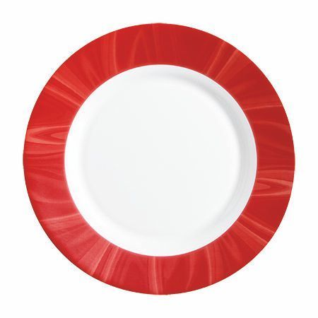 Teller tief 23 cm Hartglas Natura Red