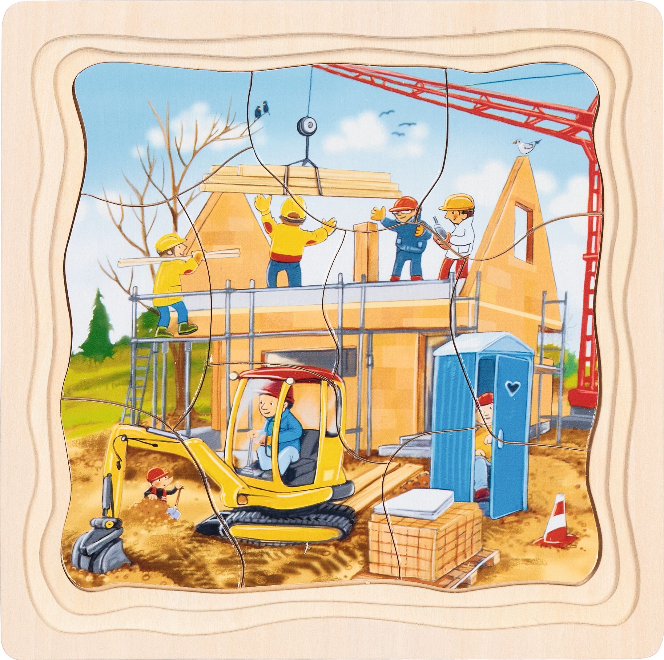 Schichtenpuzzle Wie bauen ein Haus 3 Lagen/35 T.