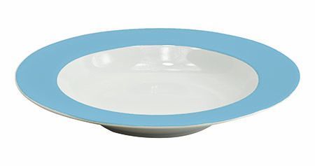 Teller Vision tief 22 cm Porzellan, hellblau